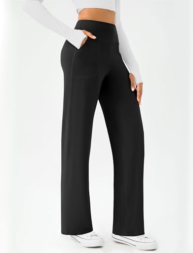 Women's Wide Leg Yoga Pants with Pockets